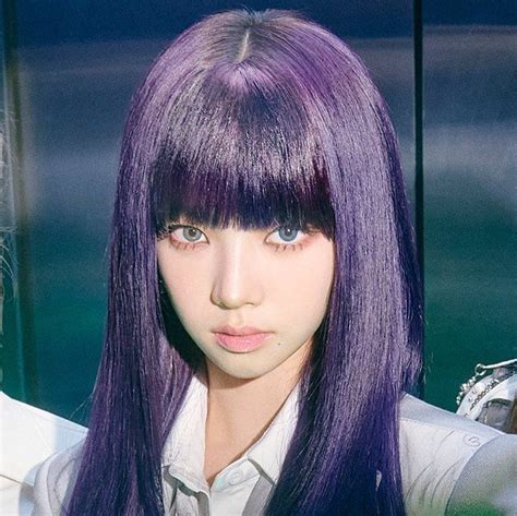 Aespa Karina Girls Hairstyles With Bangs Purple Hair Girl