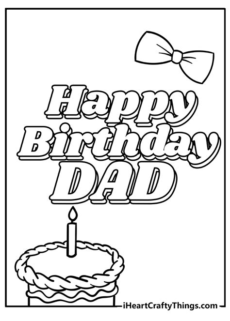 16 Dad Birthday Coloring Pages Free Printable Colorin