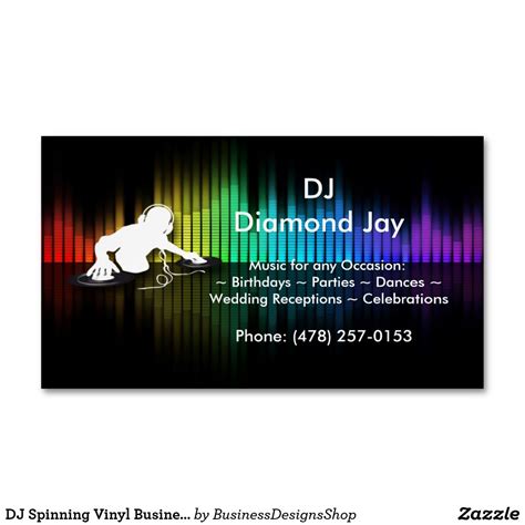 DJ Spinning Vinyl Business Card Magnet | Zazzle.com | Dj spinning