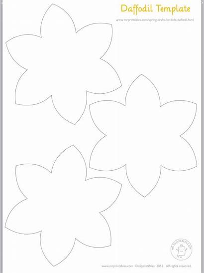 Daffodils Printable Template Crafts Easter Daffodil Craft