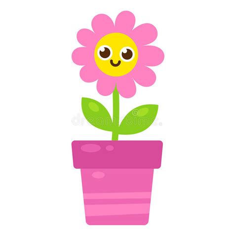 Maybe you would like to learn more about one of these? Cute smiling flower stock vector. Illustration of face ...