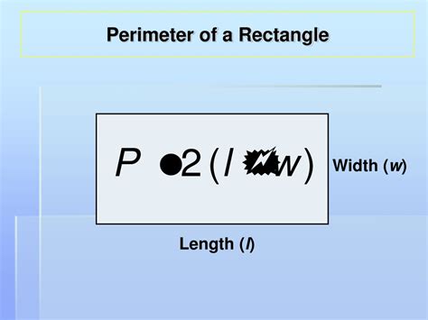 Ppt The Area Of A Rectangle Equals Its Length Times The Width Base