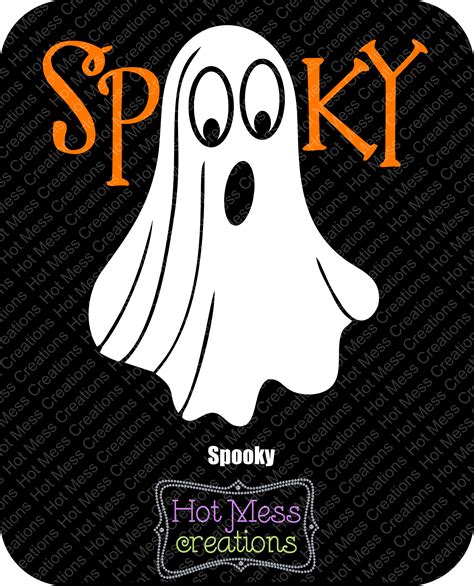 Spooky Svg Spooky Ghost Vector Halloween Design Child Halloween