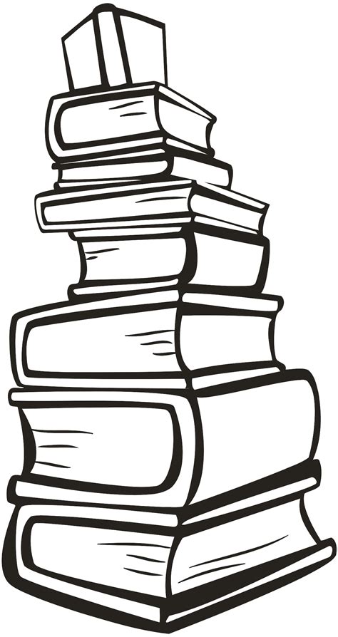 Stack Of Books Outline