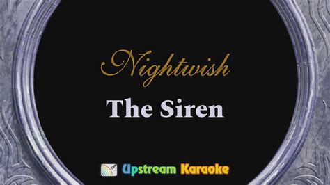 Nightwish The Siren Karaoke Version Youtube