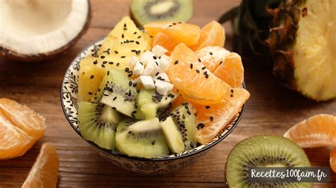 Salade De Fruits Cl Mentine Kiwi Coco Ananas Recettes Faim
