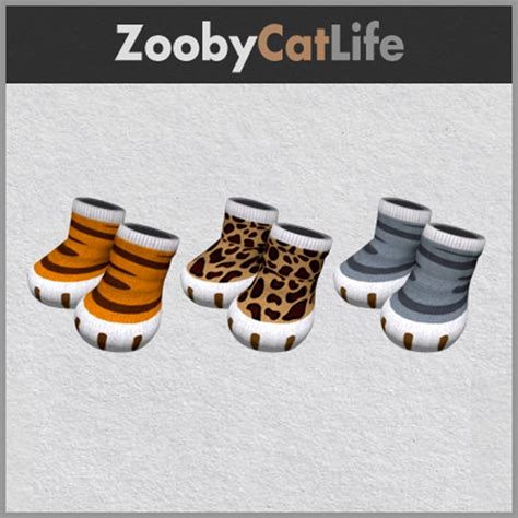 Second Life Marketplace Zooby Cat Life Animal Short Socks Boxed