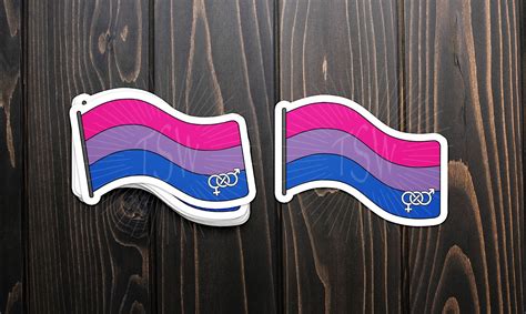 Bisexual Pride Flag Sticker Die Cut Vinyl Sticker Lgbt Etsy