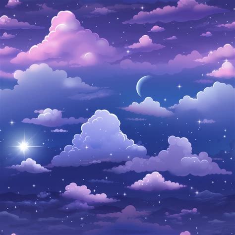 Premium Ai Image A Beautiful Night Sky With Clouds And Stars
