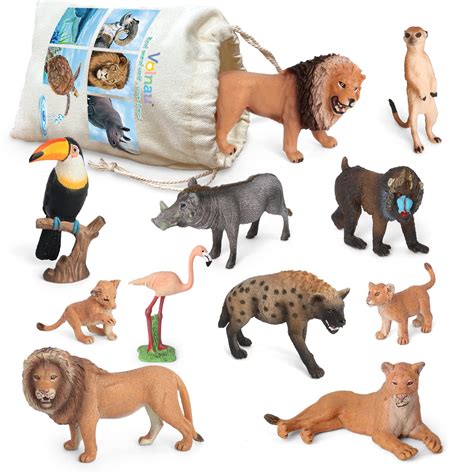 Buy Volnau Animal Toys Figurines Africa Animals Figures Zoo Pack For