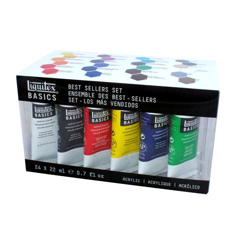Free 2 Day Shipping Buy Liquitex Basics Acrylic Color Clear Box Set