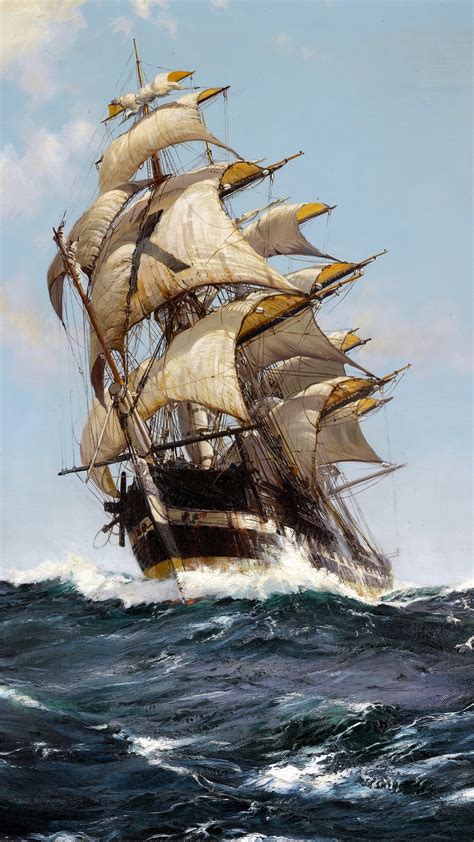 Sailor Montague Dawson Artwork Classic Art Painting Sailing Ship