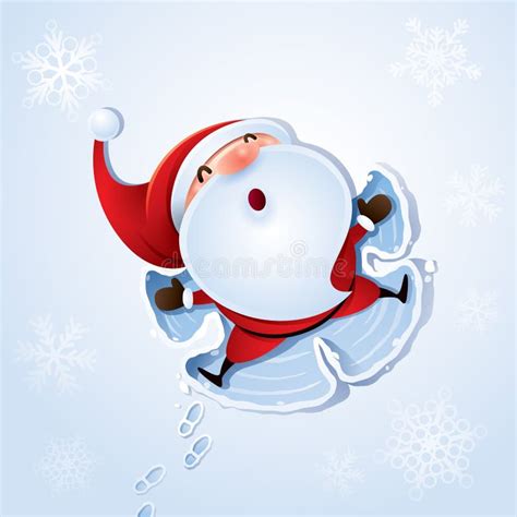 Santa Claus Snow Angel Stock Vector Illustration Of Winter 46937802