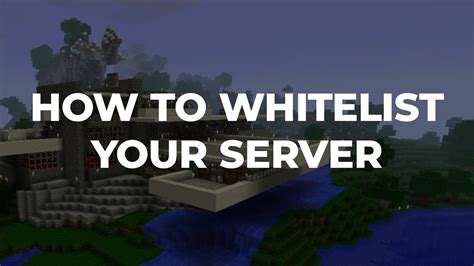 How To Whitelist People To Your Server Youtube