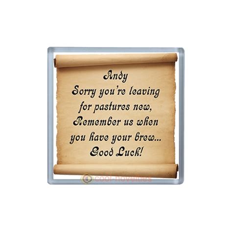 We have a large range of funny leaving cards, rude leaving cards and for that really annoying colleague, an offensive leaving card. Sorry You're Leaving Personalised Coaster