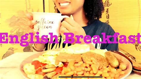 Asmr English Breakfast 🍳 🥓🍖🧈🥐🫘🍅🍄☕️ No Talking Youtube