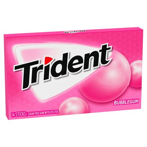 Trident Sugar Free Bubble Gum With Xylitol 14 Count