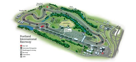 Portland International Raceway Track Map Racing Circuit Slot Car