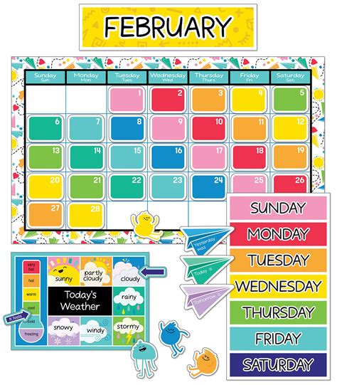 Buy Carson Dellosa Happy Place Classroom Calendar Bulletin Board Set
