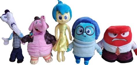 5 Disney Pixars Inside Out Plush Lot Fear Joy Bing Bong Disgust Anger