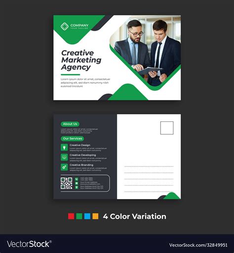 Simple Corporate Business Postcard Template Design