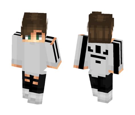 Download Boy With White Adidas Sweater Minecraft Skin For Free