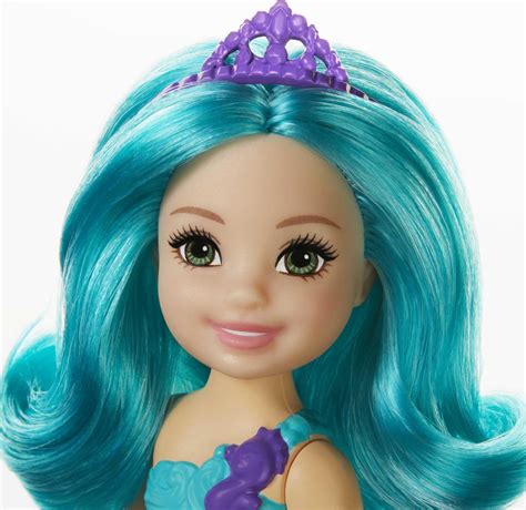 Buy Barbie Dreamtopia Chelsea Mermaid Small Doll With Teal Hair And Tail Tiara Accessory 6 5