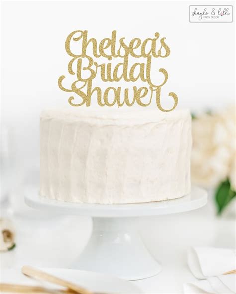 Custom Bridal Shower Cake Topper Personalised Bridal Shower Etsy