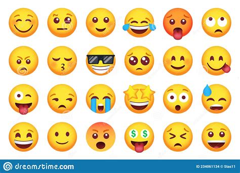 Conjunto De Iconos De Sonrisa Emoticono Conjunto De Emoji De