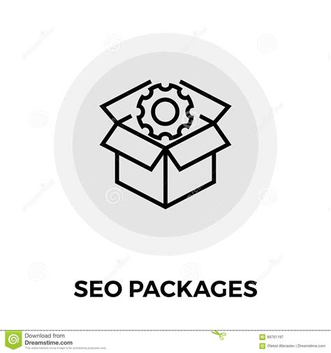 Seo Packages Line Icon Stock Vector Illustration Of Technology 89761197