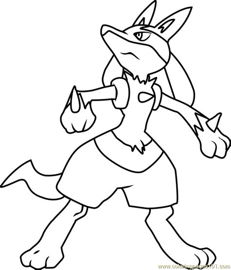 Lucario Pokemon Coloring Page Free Pokémon Coloring Pages