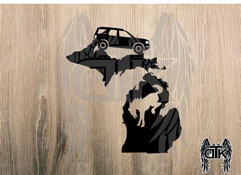 Bronco Riding On Michigan Decal Ford Bronco Silhouette Decal Etsy
