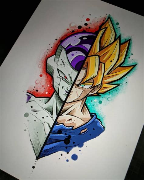2 imágenes y dibujos de goku adulto para colorear. Freeza/Goku. Diseño Reservado. Design Reserved. Agenda cerrada. Booking closed. #dbz # ...