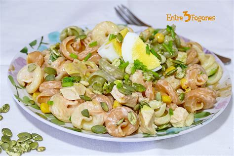 Ensalada de Pasta con Pollo al Mojo Picón