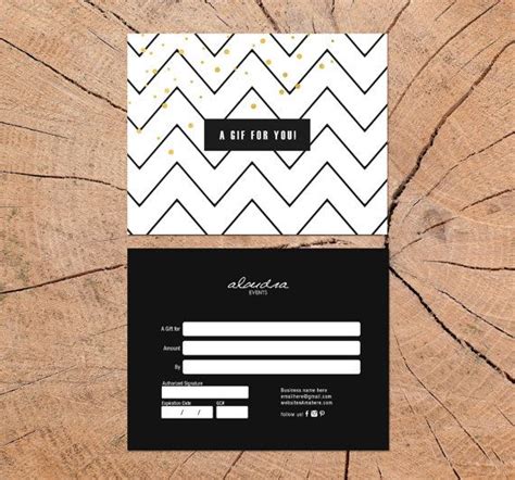 alondra double sided gift certificate template