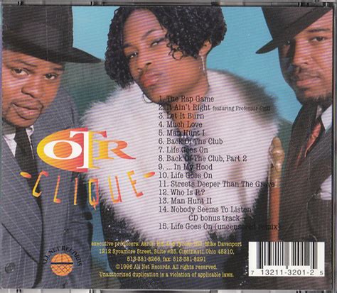 The Rap Game By Otr Clique Cd 1996 All Net Records In Cincinnati