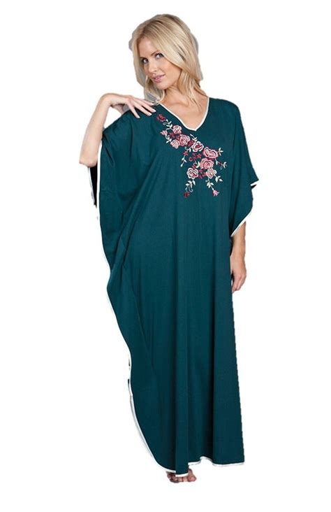 Womens Kaftan Caftan Kimono Tunic Beach Cover Up Plus Size Ebay
