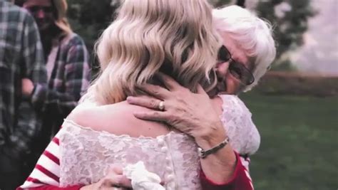 widow moved to tears when granddaughter surprises her wearing her 55 year old wedding dress