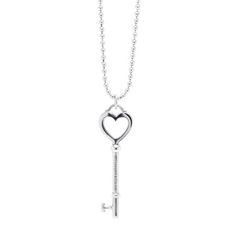 Tiffany And Co Heart Key Pendant Necklace Oliver Jewellery