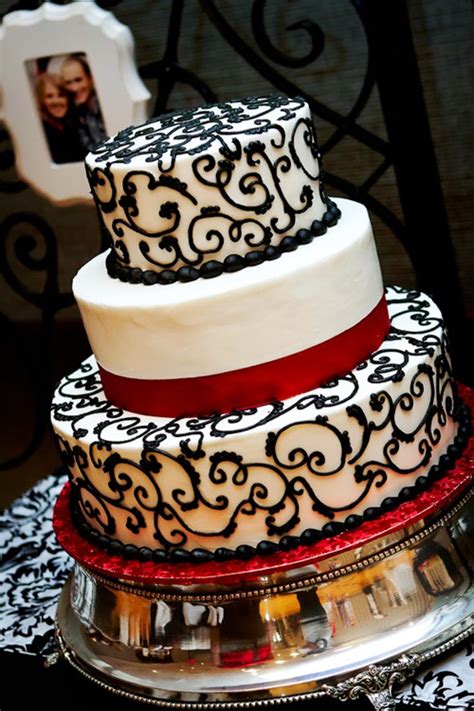 Red Wedding Theme Red Black And White Wedding Cakes For