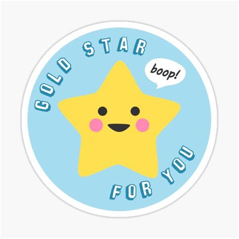 Gold Star For You Sticker For Sale By Tremendoustees Redbubble