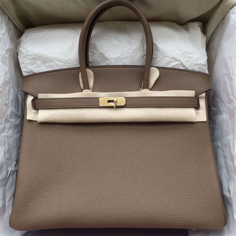 Cheap C18 Etoupe Grey Togo Leather Hermes Birkin Bag Womens Handbag