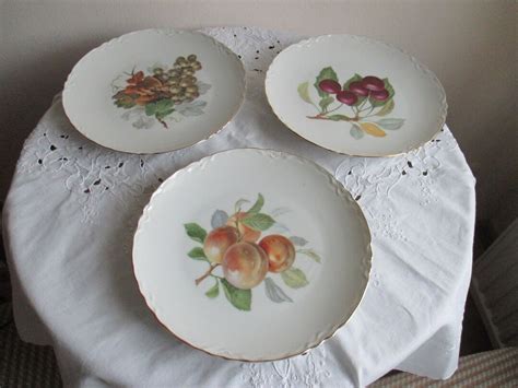 3 Hutschenreuther Fruit Plates Collection Plates For Peaches Etsy