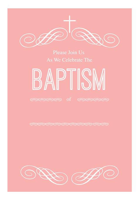 pink decorations  printable baptism christening