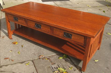 Uhuru Furniture And Collectibles Sold Mission Oak Coffee Table 90