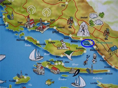 It includes international ferry lines from italy and local ferry lines that are split into 3 sections. Dalmatian Coast Croatia Map
