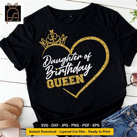 Daughter Of Birthday Queen Svg Birthday Girl Svg Crown Svg Etsy