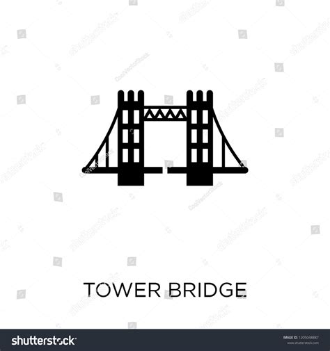 Tower Bridge Icon Tower Bridge Symbol Stock Vector Royalty Free