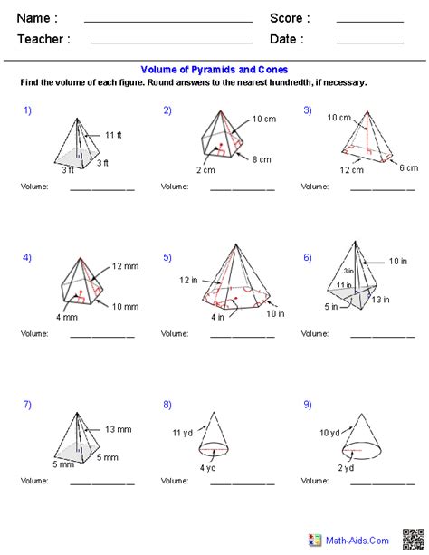 Https://tommynaija.com/worksheet/volume Of Pyramids And Cones Worksheet