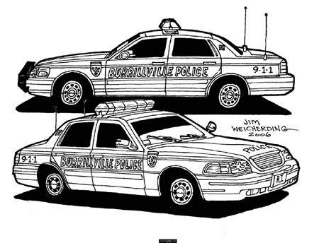 Coloriages Voiture De Police Transport Dessins à Colorier